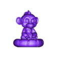 mono_z.stl 10cm scalable,monkey,monkey,baby animal chimpanzee,funko. collection,decoration figure