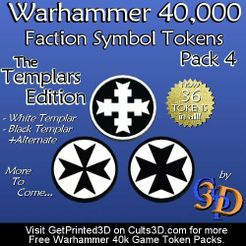 WH40k-Faction-Pack-4.jpg Warhammer Token Expansion Pack #4 WH Game Templar Factions