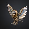 sdfs44434rv444.jpg Steampunk Mechanical Owl  Clockwork Cybernetic Bird  3D