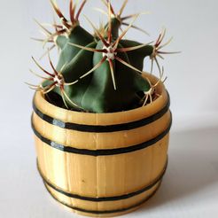 BarrelVasePaint.jpg Fichier 3D Pot à cactus Ikea en baril・Design pour imprimante 3D à télécharger