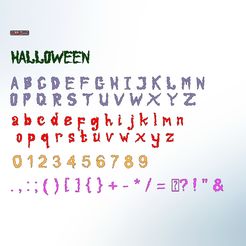assembly1.jpg STL file HALLOWEEN Letters and Numbers HALLOWEEN Letters and Numbers・3D print design to download