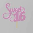 sweet-16-cake-toppper-2.jpg Sweet 16 Birthday cake topper - sweet sixteen