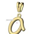 volume1.jpg O Buchstabe Initiale 3d Kleinbuchstaben Draht Anhänger Charme Bügel 3D-Druck Modell