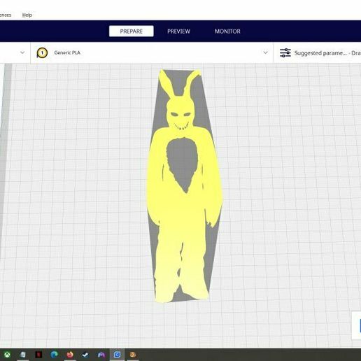 2D Silhouette/Stencil Donnie Darko Frank 3D model