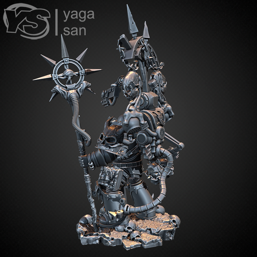 6.png STL file Faceless Cyber Chaos Sorcerer・3D printable model to download, yagasan