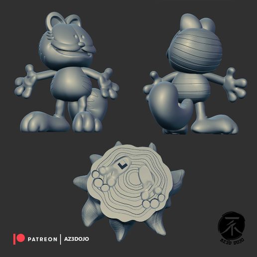 Nermal_Image_Gray_AZ3DDOJO.png.jpg Nermal For 3D Printing