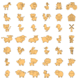 2019-11-21-16.png Laser Cut Vector Pack - Assorted Children's Animals