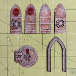 w4kdoorsgroup.jpg STL file Set of 28mm Scale Doors・Model to download and 3D print