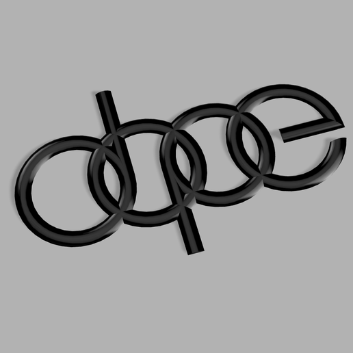 STL file Dope Audi Logo・3D printing template to download • Cults