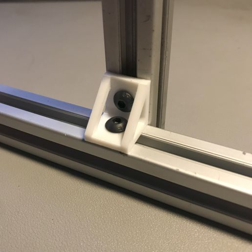 CORNER BRAKET OPEN GUSSET 20 TO 45MM 3D model