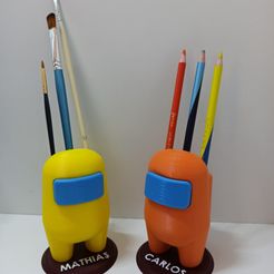 1600796122858.jpg Archivo STL Among Us Pencil Holder・Plan para descargar y imprimir en 3D