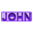 John_Standard.STL John 3D Nametag - 5 Fonts