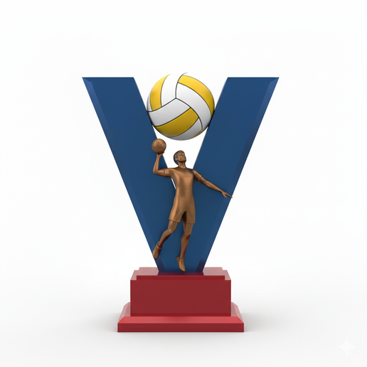 Volleyball Trophy – Sports Award 3D Model