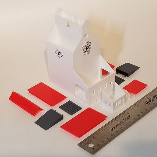 N Scale Grain Silos  3D Printed  TB3 