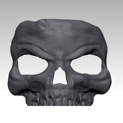 03.png Free STL file Skull Mask - Face of Evil #1・3D print model to download