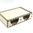 PXL_20210105_023956859-01.jpeg Laser SVG Cut File Draw and Discard Box, PNG Playing Card Holder, Deal and Discard Holder, Game Card Holder File