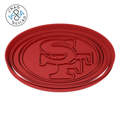 NFL-San-Francisco-49ers_8cm_2pc_CP.png San Francisco 49ers NFL - Cookie Cutter - Fondant - Polymer Clay
