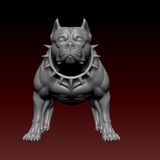 Powerful American Bully - High-Detail 3D Printable Dog Figure