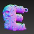 Skull-Themed-E-Letter-Keychain-3D-Print-File-11.jpg Skull-Themed "E" Letter Keychain 3D Print File