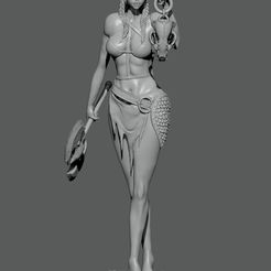ZBrush-Document.jpg Download free STL file Orc Warrior Lady • Object to 3D print, Koumori3D