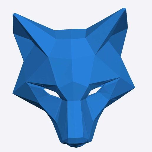 Cabezón zorro LOW  POLY 3D model