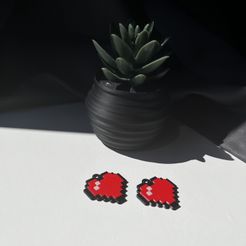 IMG_2414.jpg Archivo STL LLAVERO CORAZÓN PIXELADO・Diseño para descargar y imprimir en 3D