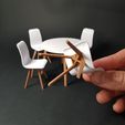 20240102_192235.jpg Round Dining Table and Chairs - Miniature Furniture 1/12 scale