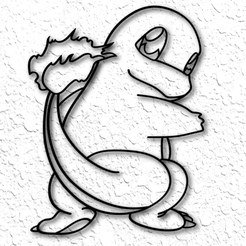 project_20230214_1324527-01.png Fichier STL Art mural Pokemon Charmander Décoration murale Charizard・Design pour impression 3D à télécharger
