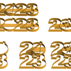 Screenshot-2022-03-22-135630.png STL file 2023 new year Cookie cutter・Model to download and 3D print
