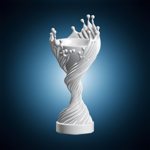 Fluid Splash Trophy Home Decor 3D Print Model