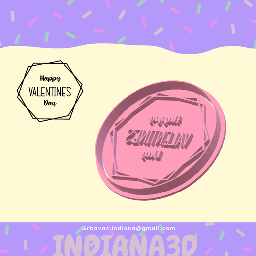 Happy valentine's day" cutter 3D model