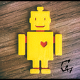 Robot-love.png Robot Love - Magnet / Keyring