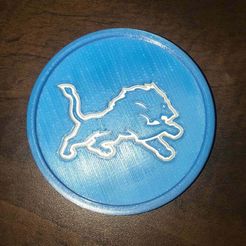 IMG_5643.JPG Бесплатный OBJ файл Detroit Lions Coaster・3D-печатная модель для скачивания