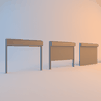 1.png RollUp Garage Door Set | 1/64 Scale Diorama Shutter Gate | STL STEP FBX | 3D Print | Modular Industrial Garage Compatible (Digital Download)