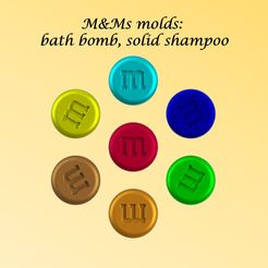 Giant 90mm diameter M&M candy by Spitzspot, Download free STL model