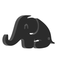 render0004.png Elephant Keychain