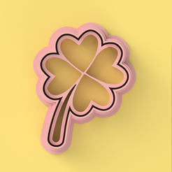 11.png Four-leaf Clover Cookie Cutter