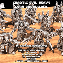 _complete_out.png Archivo 3D Chaotic Evil Heavy Corn Dog Constructor・Plan imprimible en 3D para descargar