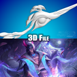 ApheliosSB04.png Aphelios Spirit Blossom Caliburn League of Legends Fichiers STL