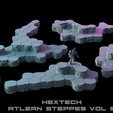HEXTECH-Atlean-Steppes-Vol-5.png HEXTECH - Hex Hills - Grasslands Map Pack (Battletech Compatible)