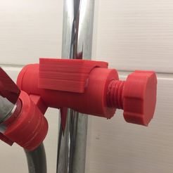 IMG_5080.JPG STL file Wall bracket for hand shower or shower head・3D printing idea to download
