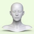 3.74.jpg 5 3D Head Face Eyes Female Character Women art portrait doll 3D Low-poly 3D model