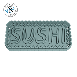 Sushi_kawaii_maki_8cm_2pc_12_C.png Sushi Kawaii (no 12) - Cookie Cutter - Fondant - Polymer Clay