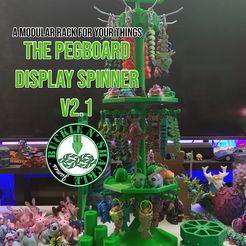 pegboardv2.1.jpg Файл OBJ Деревянная доска для демонстрации спиннера: Модульный стеллаж для ваших вещей・Дизайн 3D принтера для загрузки