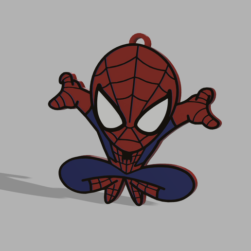 🗝️ KEYCHAIN SPIDERMAN LLAVERO HOMBRE ARAÑA・Archivo STL para - Main Image
