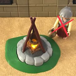 s-l1600-44.jpg CAMPFIRE LED MEDIEVAL WEST SCALE FIGURES PLAYMOBIL