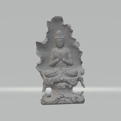 1.png Модель для 3D-печати "Лист лотоса Гуаньинь