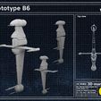 prototype_b6_starship_stl_3dprint_file_3demon_coverimage.jpg Prototype B6 Blade Wing Starfighter from Star Wars
