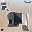 2.jpg Two-story desert building with flat roof and electrical poles (20) - Canyon Sandy Landscape 28mm 15mm RPG DND Nomad Desertland African Middle East