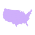 USA with states names.stl USA map with states names (EASY PRINT NO SUPPORT )